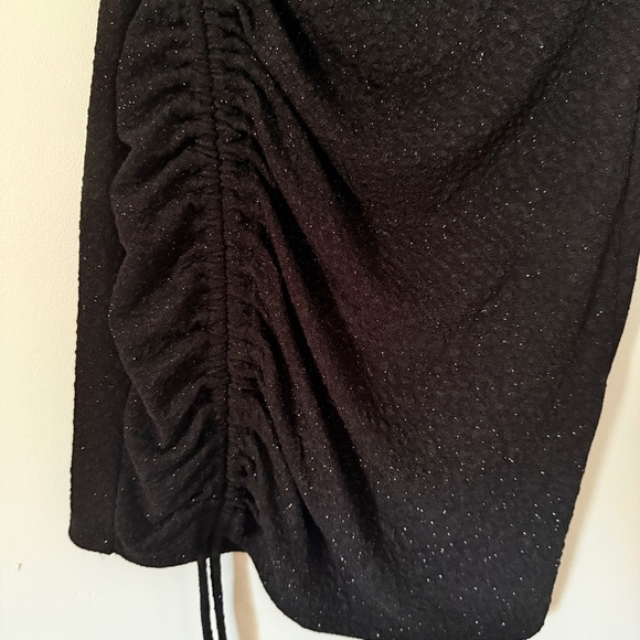 Windsor Evening Of Sparkle Balloon Sleeve Ruche Mini Dress - Picture 6 of 7